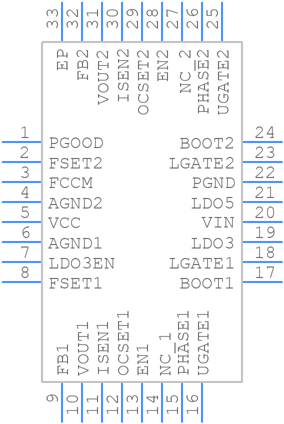 ISL62386HRTZ - Renesas Electronics - PCB symbol