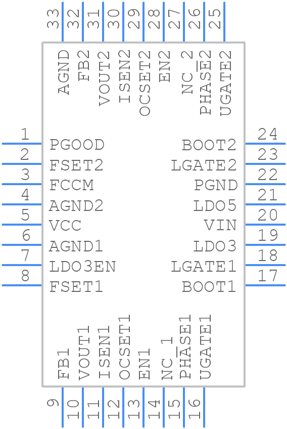 ISL62386HRTZ-T - Renesas Electronics - PCB symbol