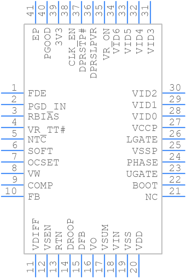 ISL6261CRZ-T - Renesas Electronics - PCB symbol