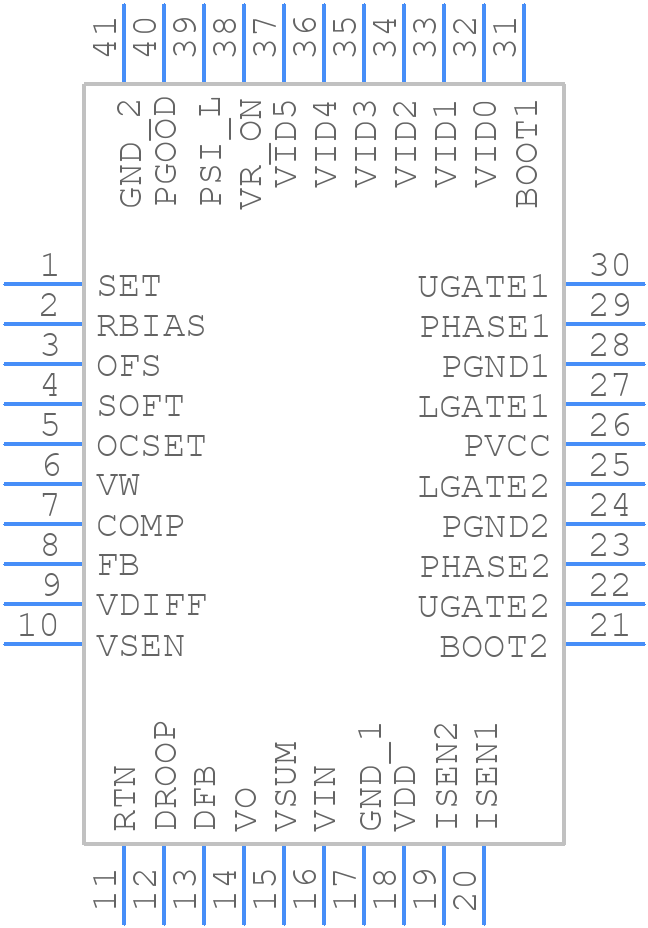 ISL6264CRZ-T - Renesas Electronics - PCB symbol