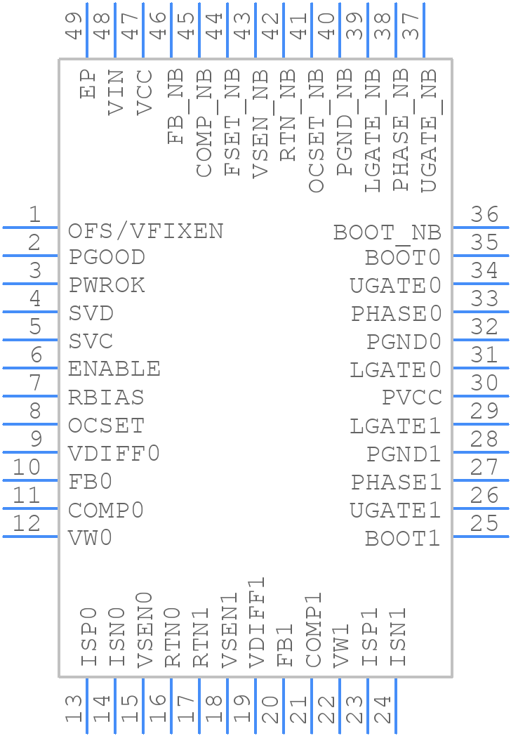 ISL6265AHRTZ - Renesas Electronics - PCB symbol