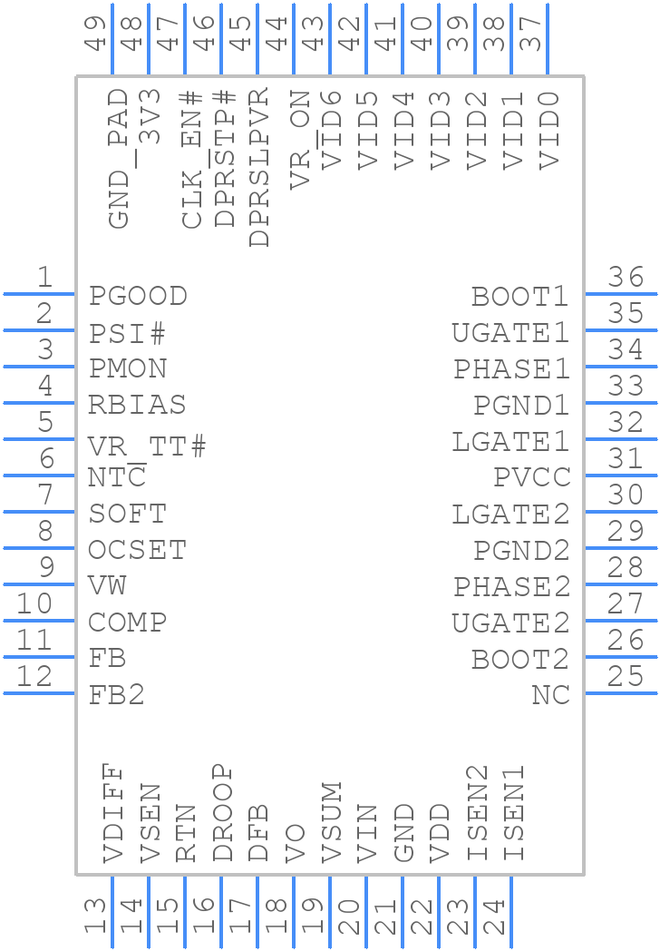 ISL6266AIRZ-T - Renesas Electronics - PCB symbol