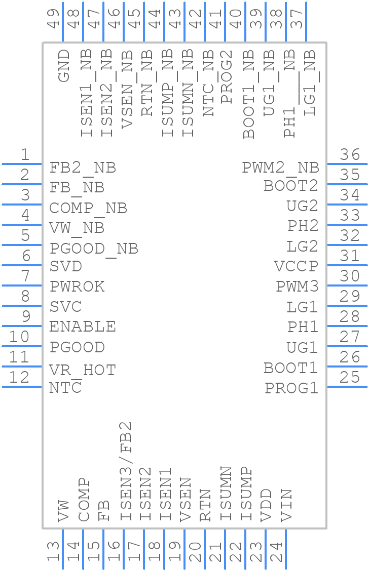 ISL6267HRZ-T - Renesas Electronics - PCB symbol