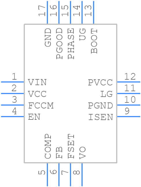 ISL6269ACRZ-T - Renesas Electronics - PCB symbol