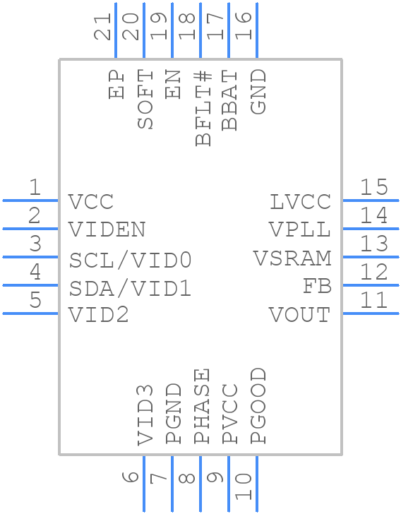 ISL6271ACRZ-T - Renesas Electronics - PCB symbol