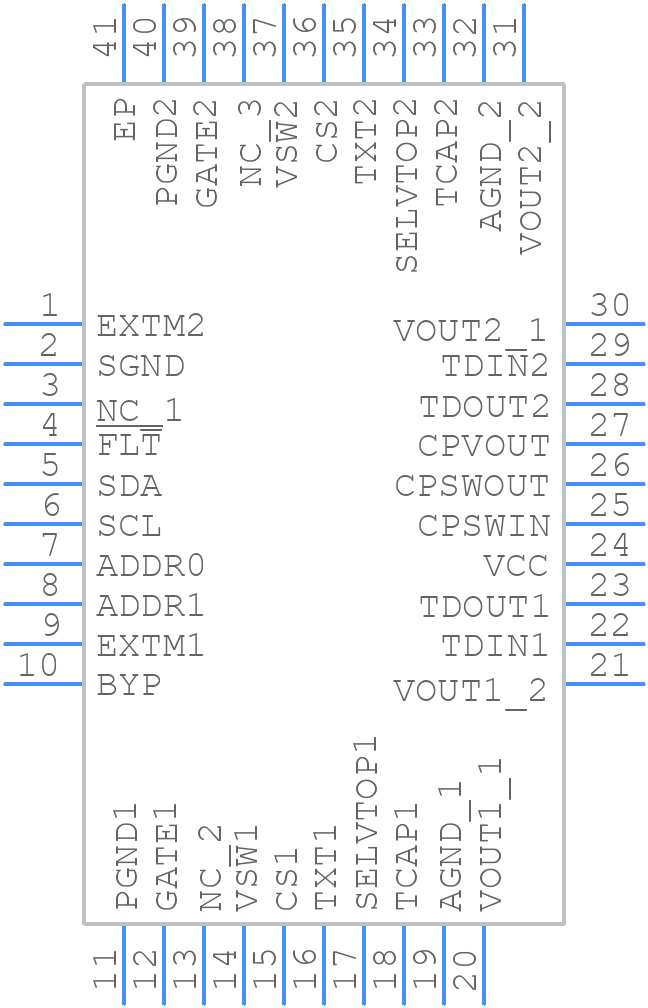 ISL6422BERZ-T - Renesas Electronics - PCB symbol