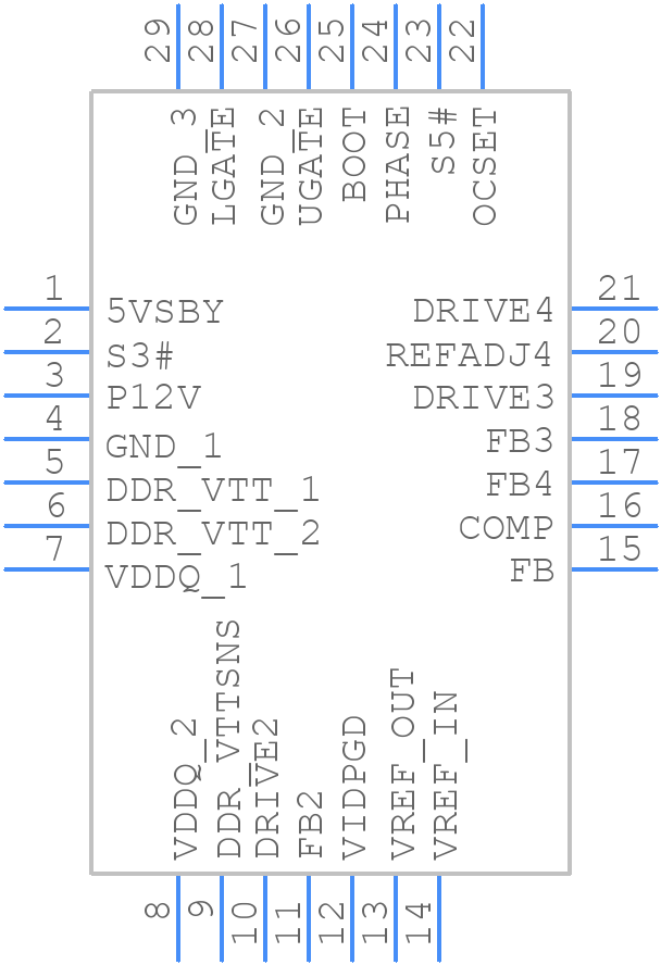 ISL6537CRZ - Renesas Electronics - PCB symbol