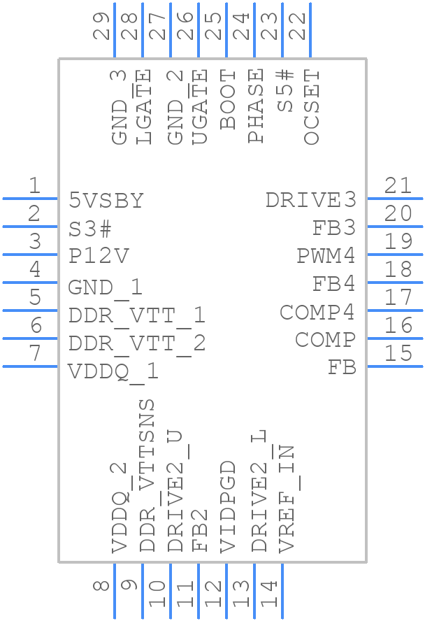 ISL6548ACRZA - Renesas Electronics - PCB symbol