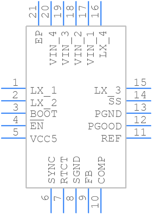 ISL8560IRZ - Renesas Electronics - PCB symbol