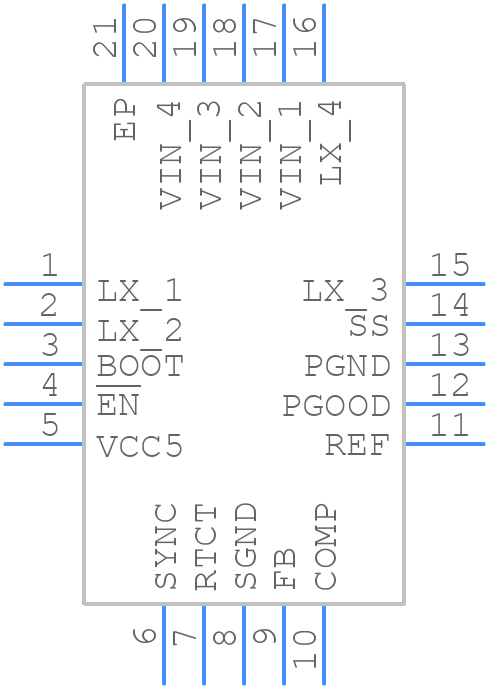 ISL8560IRZ-T - Renesas Electronics - PCB symbol