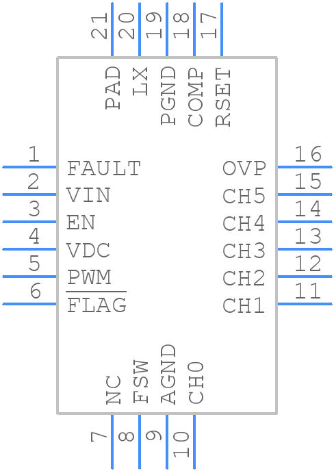 ISL97672BIRZ-T - Renesas Electronics - PCB symbol