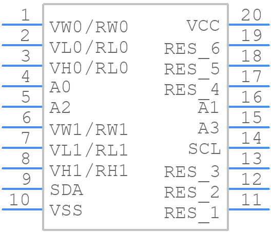 X9221AWSIZT1 - Renesas Electronics - PCB symbol