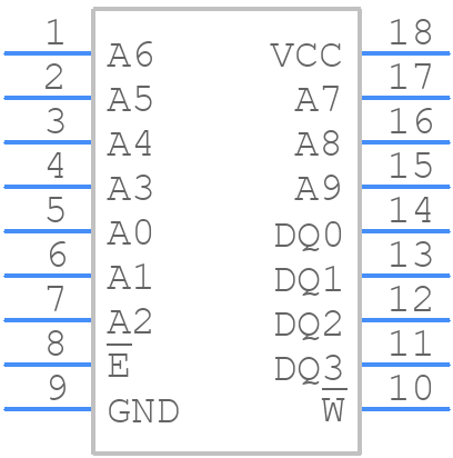 HM1-6514/883 - Renesas Electronics - PCB symbol