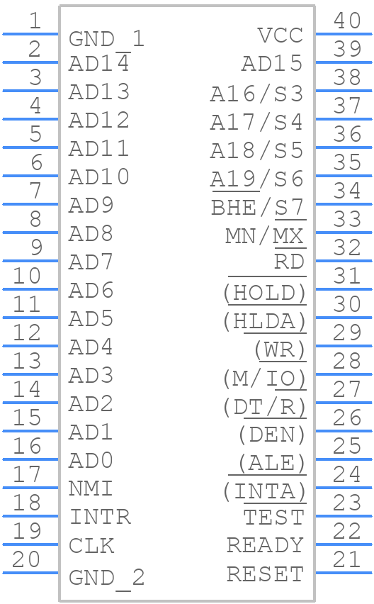 CP80C86-2Z - Renesas Electronics - PCB symbol