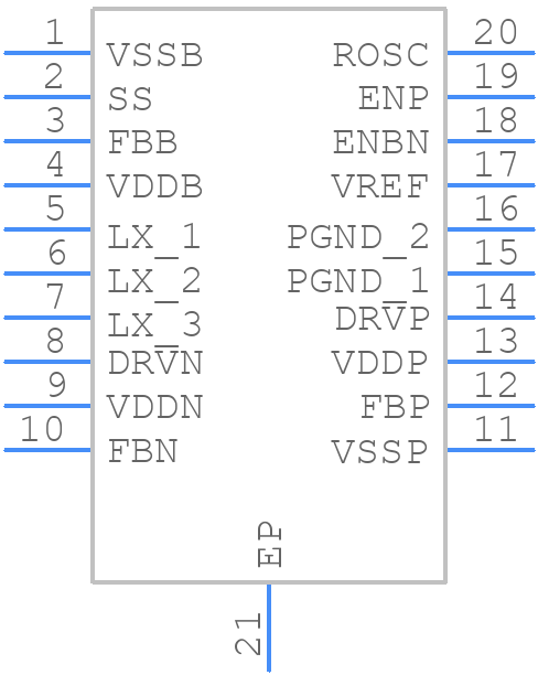 EL7583IREZ-T7 - Renesas Electronics - PCB symbol
