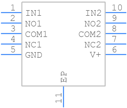 ISL54062IRTZ - Renesas Electronics - PCB symbol