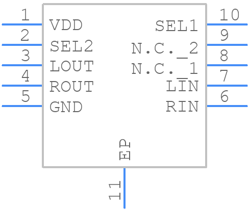 ISL54406IRTZ-T - Renesas Electronics - PCB symbol