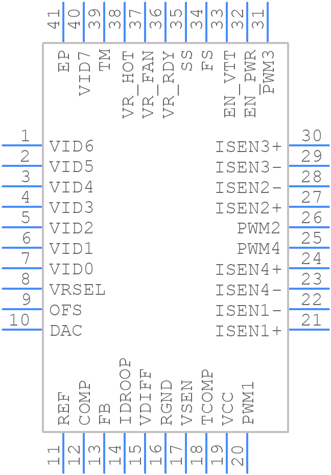 ISL6306CRZ-TK - Renesas Electronics - PCB symbol