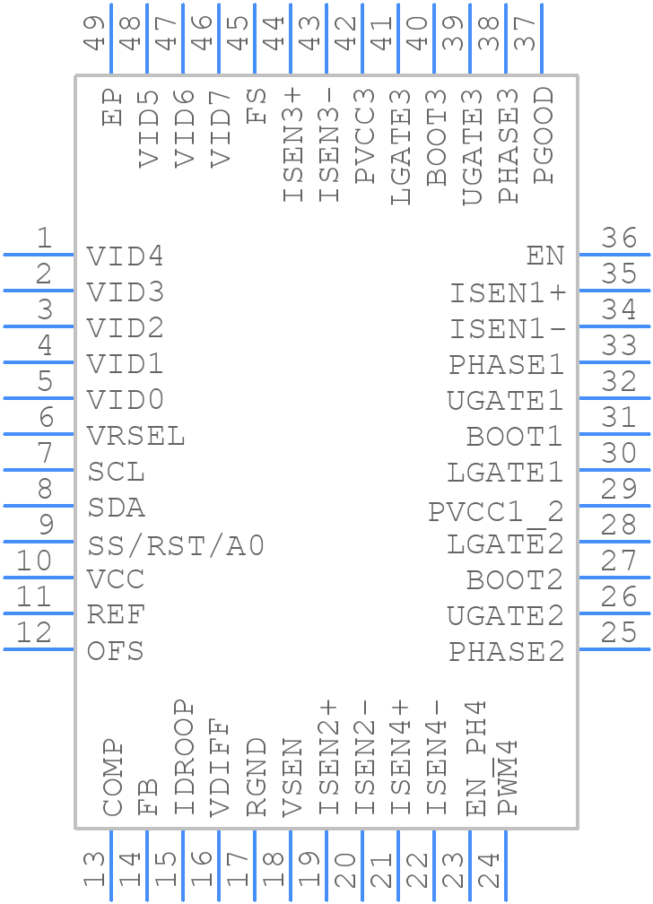 ISL6322CRZ-T - Renesas Electronics - PCB symbol