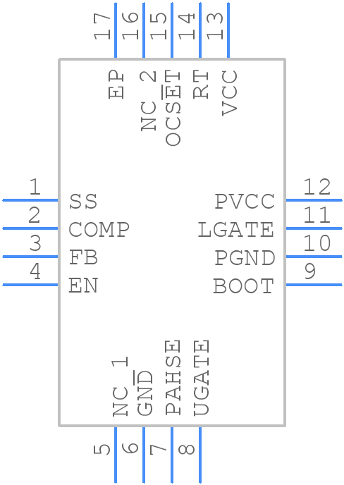 ISL6522BIRZ-TK - Renesas Electronics - PCB symbol