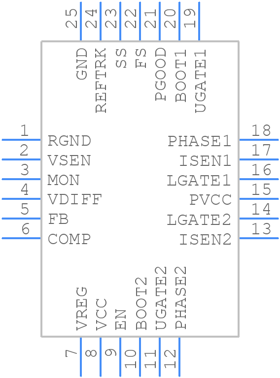 ISL6567IRZ - Renesas Electronics - PCB symbol