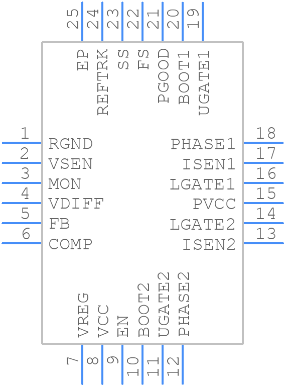 ISL6567IRZ-T - Renesas Electronics - PCB symbol