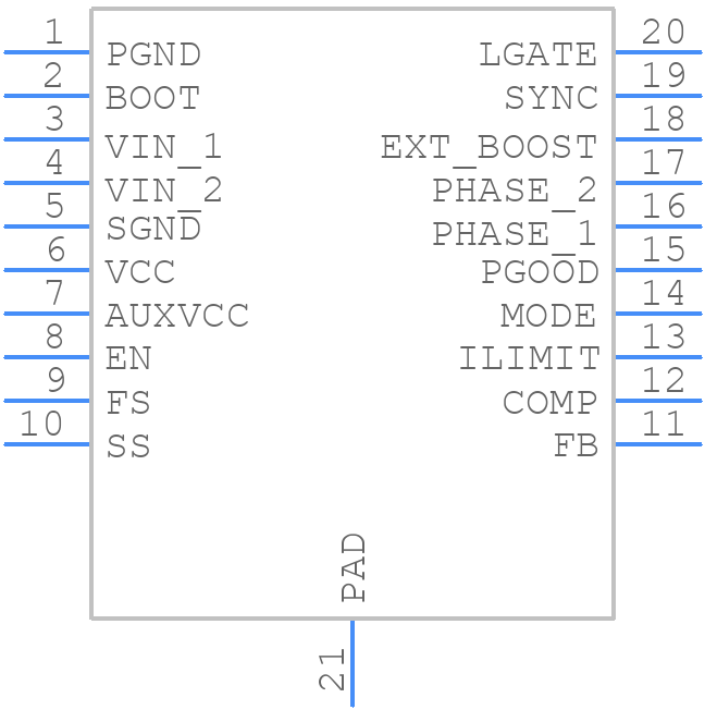 ISL78201AVEZ - Renesas Electronics - PCB symbol