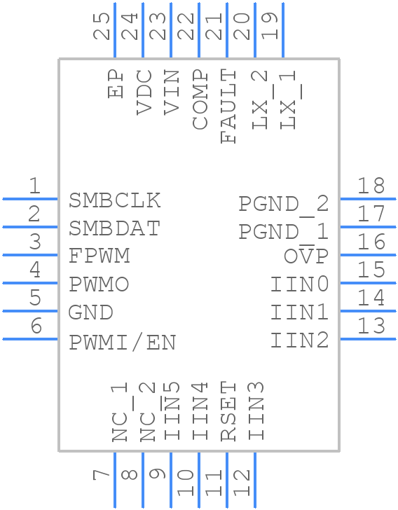 ISL97635AIRZ-T - Renesas Electronics - PCB symbol