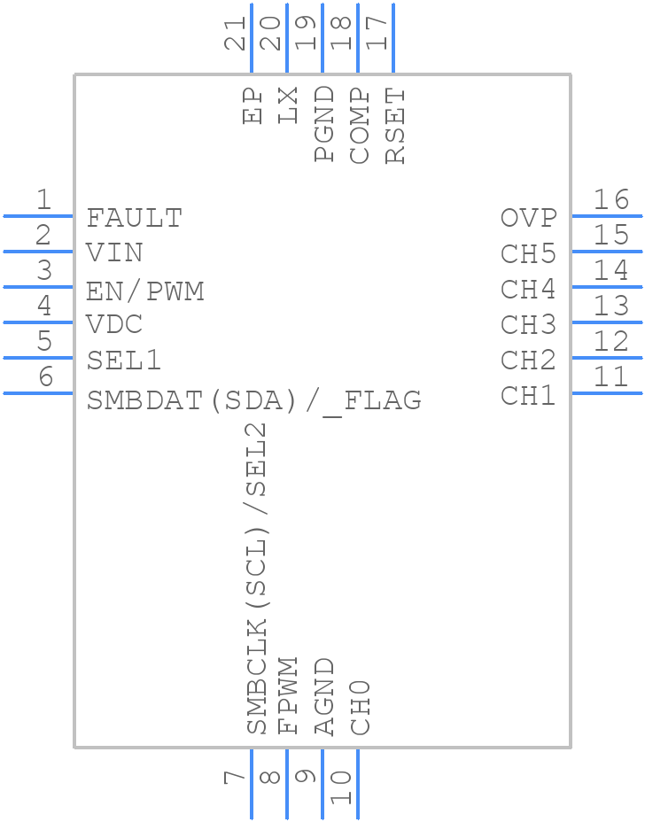 ISL97673IRZ-T - Renesas Electronics - PCB symbol