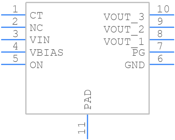 TPS22990NDMLR - Texas Instruments - PCB symbol