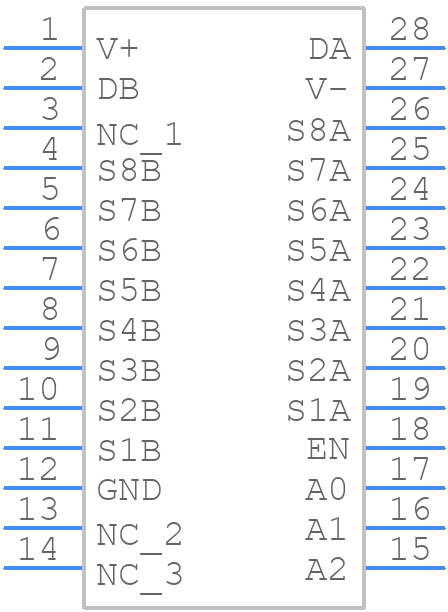 DG407DYZ-T - Renesas Electronics - PCB symbol