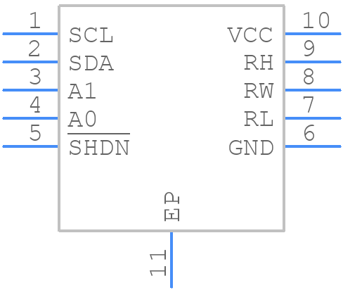 ISL22316WFRT10Z-TK - Renesas Electronics - PCB symbol
