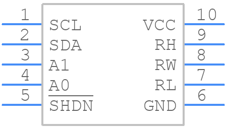 ISL22316WFU10Z-TK - Renesas Electronics - PCB symbol