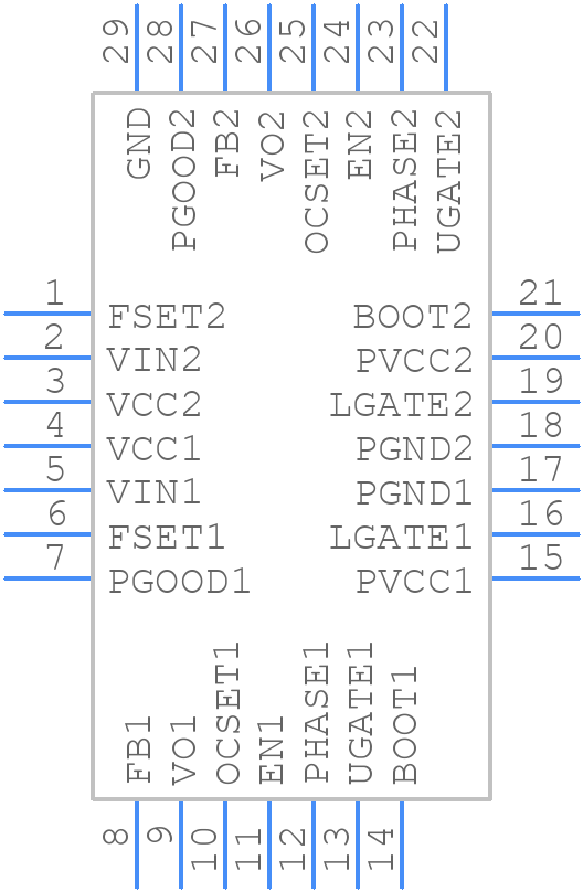ISL6228HRTZ - Renesas Electronics - PCB symbol