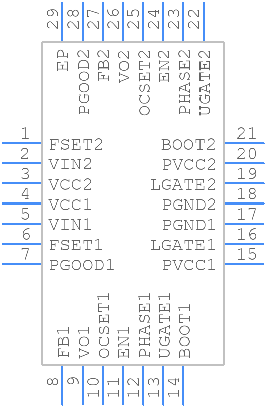 ISL6228HRTZ-T - Renesas Electronics - PCB symbol