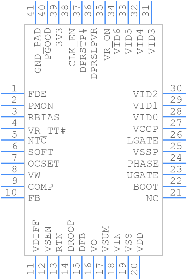 ISL6261ACRZ - Renesas Electronics - PCB symbol