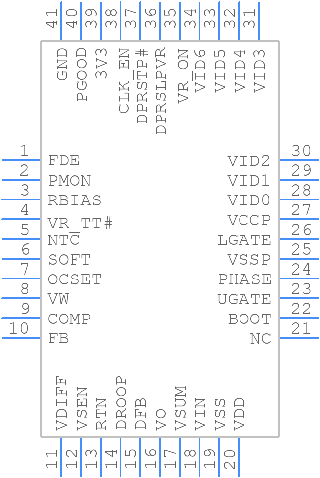 ISL6261ACRZ-T - Renesas Electronics - PCB symbol