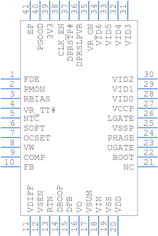 ISL6261AIRZ - Renesas Electronics - PCB symbol