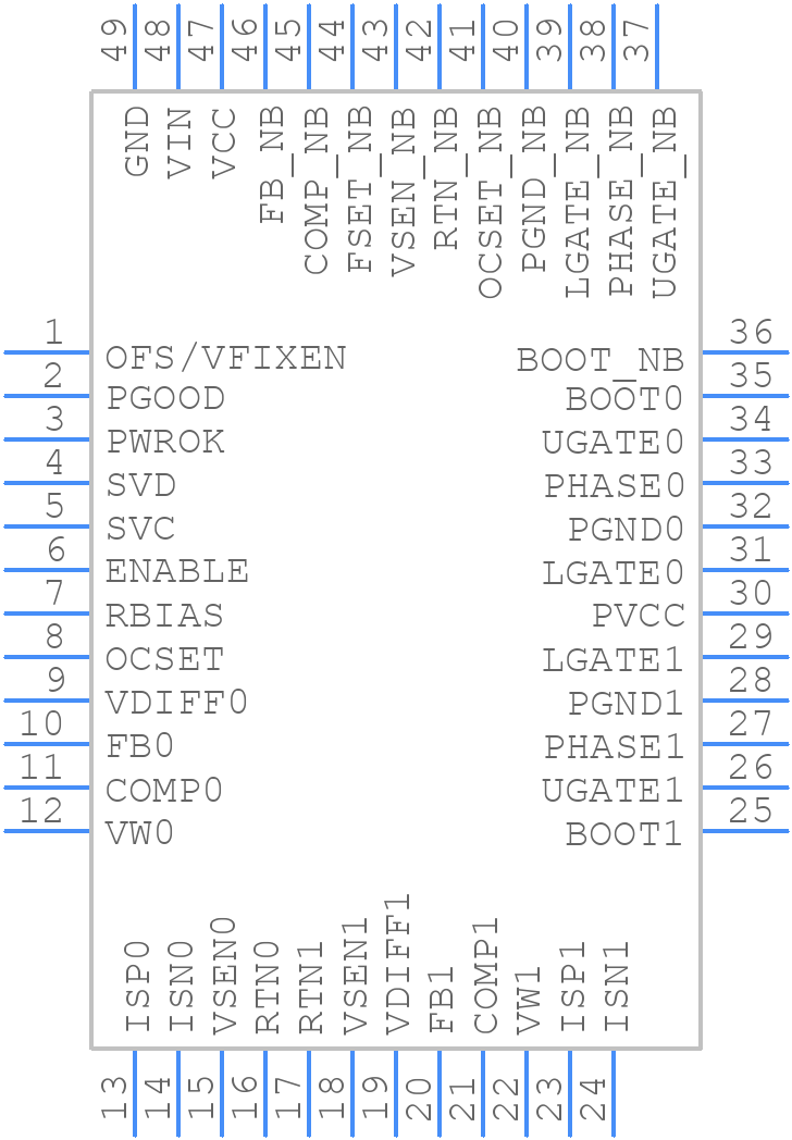 ISL6265CHRTZ-T - Renesas Electronics - PCB symbol