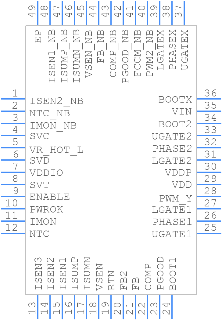 ISL6277HRZ - Renesas Electronics - PCB symbol