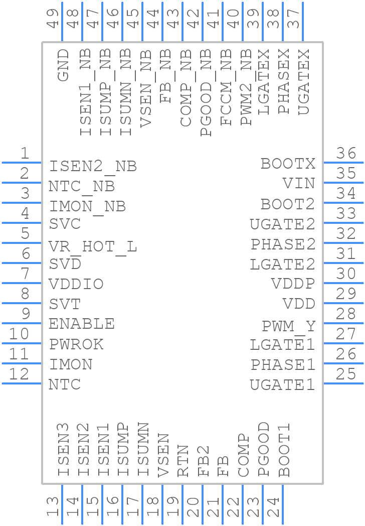 ISL6277HRZ-T - Renesas Electronics - PCB symbol