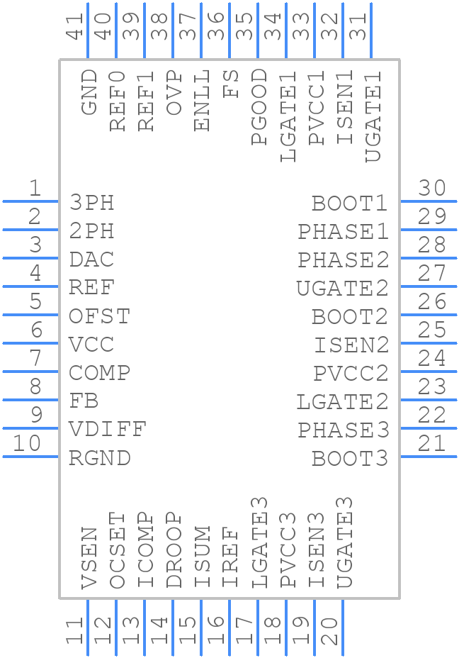 ISL6308ACRZ - Renesas Electronics - PCB symbol