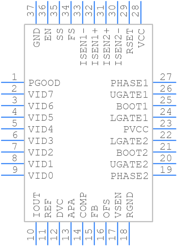 ISL6313IRZ-T - Renesas Electronics - PCB symbol