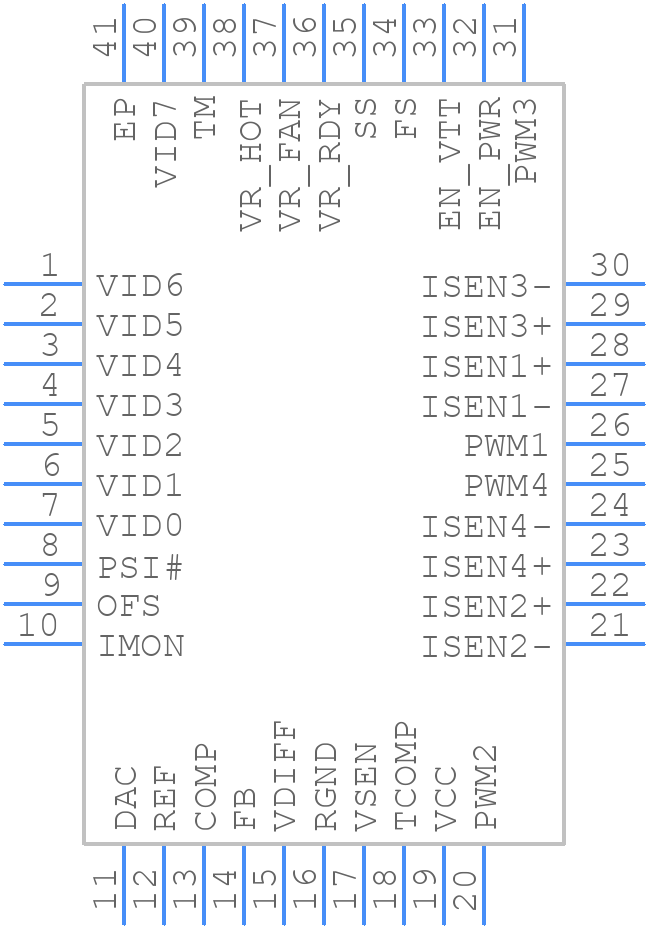 ISL6334DCRZ - Renesas Electronics - PCB symbol