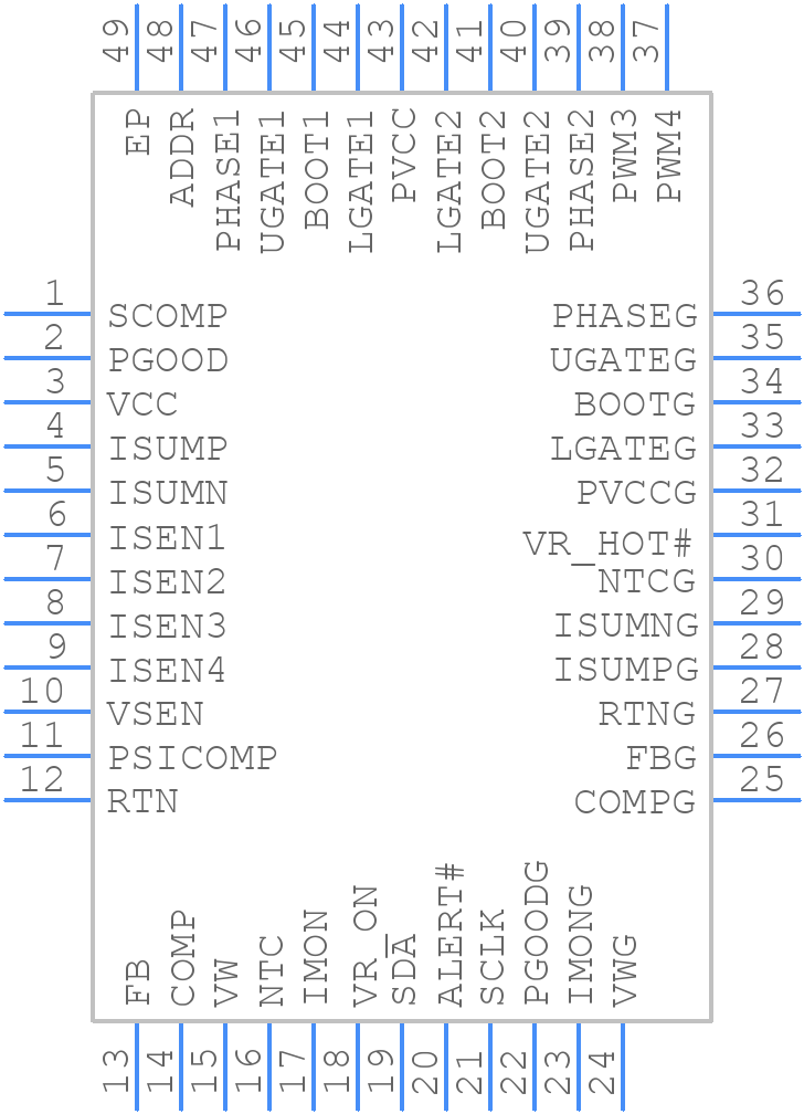 ISL6363IRTZ - Renesas Electronics - PCB symbol