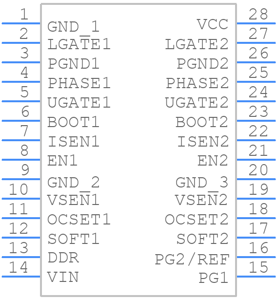 ISL6539IAZ - Renesas Electronics - PCB symbol