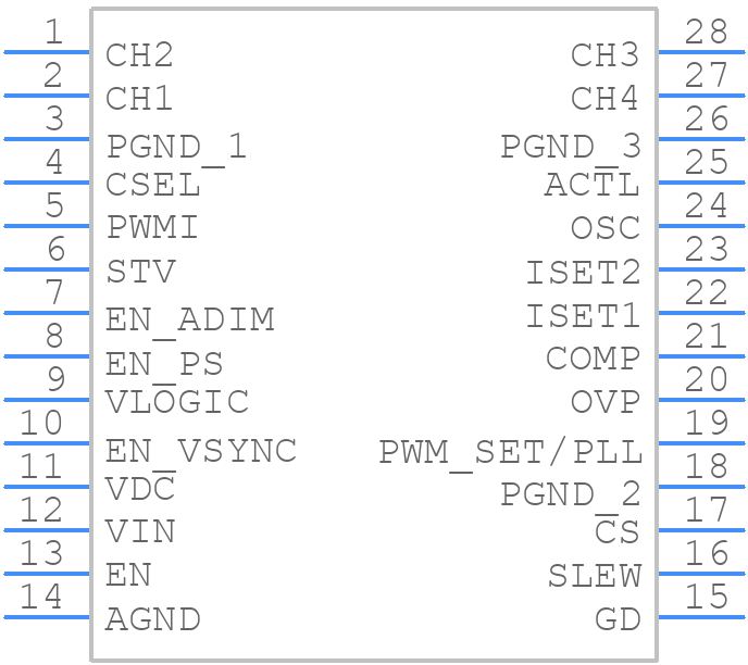 ISL97687IBZ-T - Renesas Electronics - PCB symbol