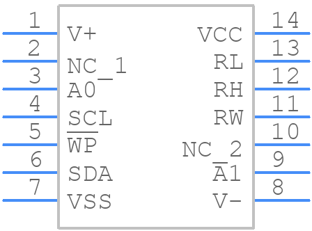 X9118TV14IZ-2.7 - Renesas Electronics - PCB symbol