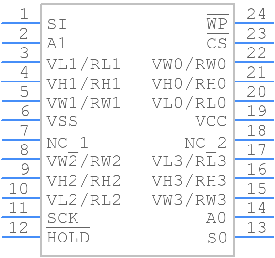 X9401WV24IZ-2.7 - Renesas Electronics - PCB symbol