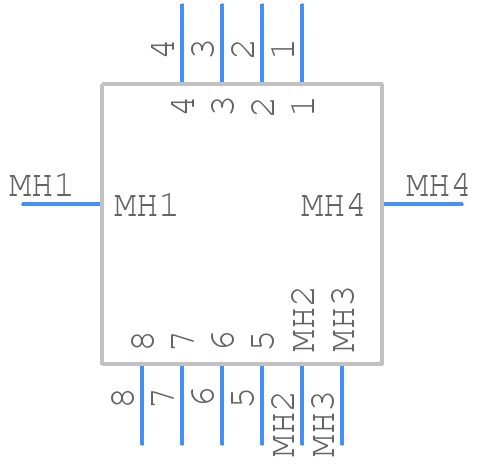 M80-5L10822M5-02-333-00-000 - Harwin - PCB symbol